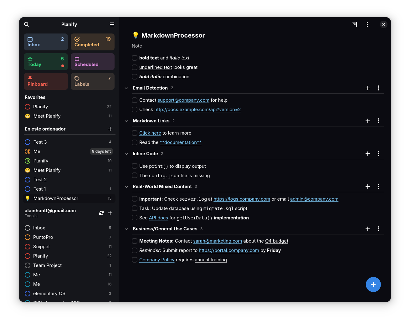 Markdown processor