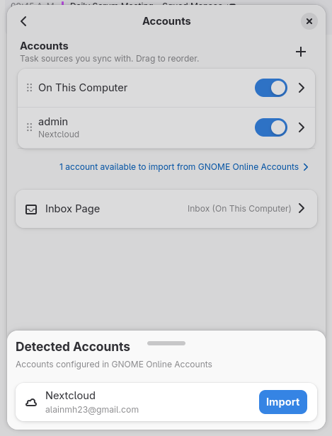 GNOME Online Accounts Detection