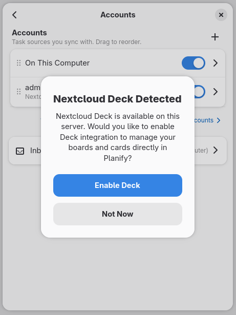 Nextcloud Deck Integration