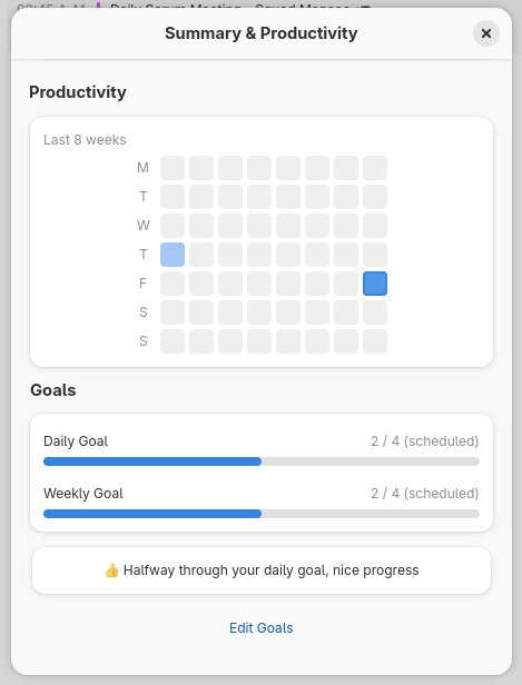 Productivity Goals